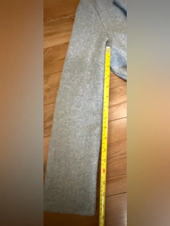 ZARA Light Gray Long Notch-Lapel Trench Coat - Size US Small - Picture 10 of 12